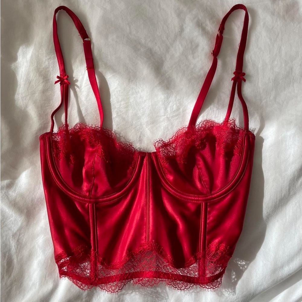 Red lace corset